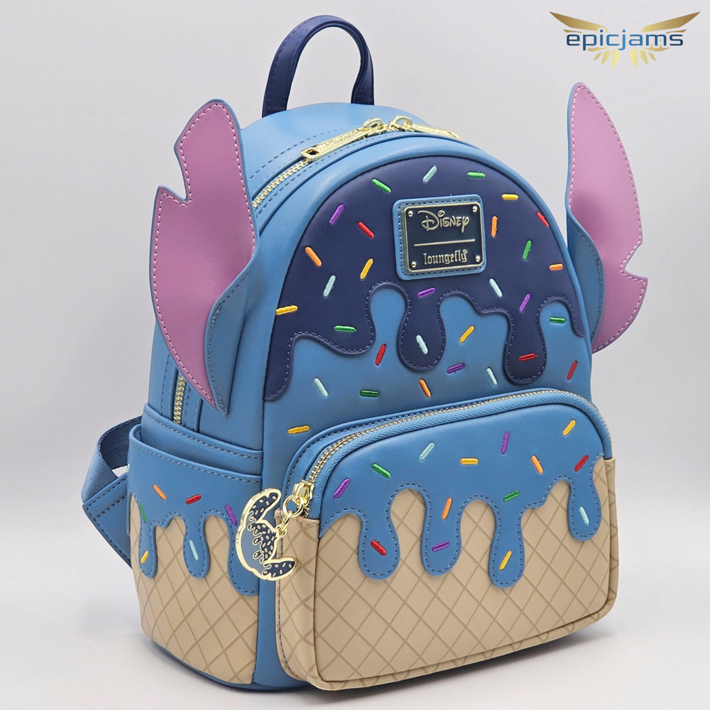 Loungefly Disney Lilo & Stitch Ice Cream Figural Cosplay Mini Backpack New - Picture 2 of 7